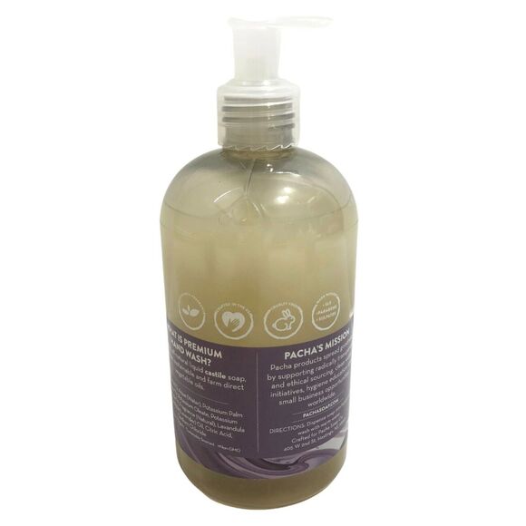 Lot 4 Pacha Soap Natural Liquid Castile Hand Soap 2 French Lavender 2 Sand & Sea - Picture 3 of 9